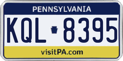 PA license plate KQL8395