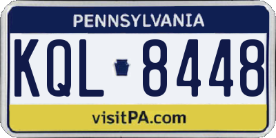 PA license plate KQL8448
