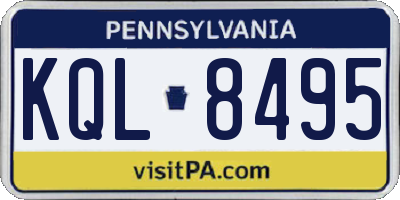 PA license plate KQL8495