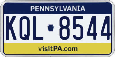 PA license plate KQL8544