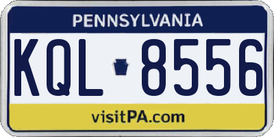 PA license plate KQL8556