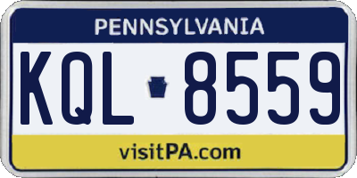 PA license plate KQL8559