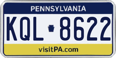 PA license plate KQL8622