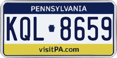 PA license plate KQL8659