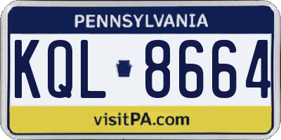 PA license plate KQL8664