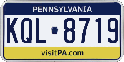 PA license plate KQL8719