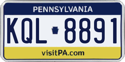 PA license plate KQL8891