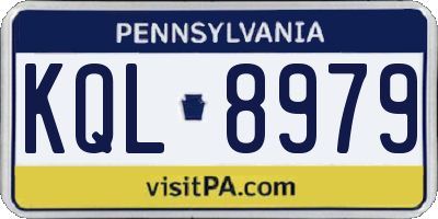 PA license plate KQL8979