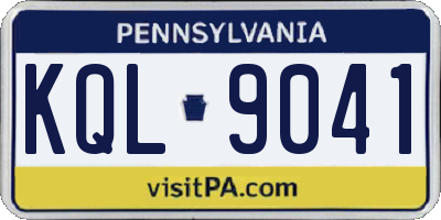 PA license plate KQL9041