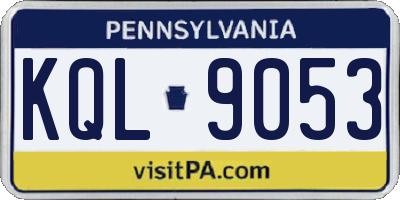 PA license plate KQL9053