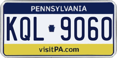 PA license plate KQL9060