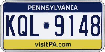 PA license plate KQL9148