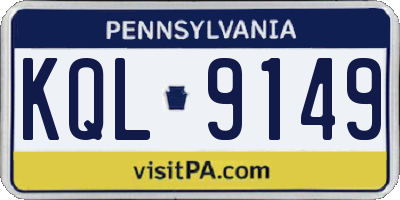 PA license plate KQL9149