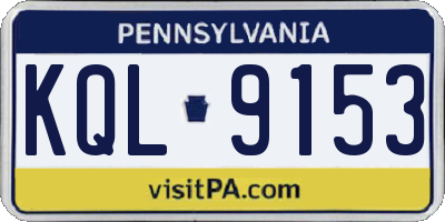 PA license plate KQL9153