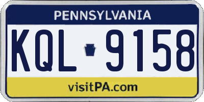 PA license plate KQL9158