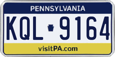 PA license plate KQL9164