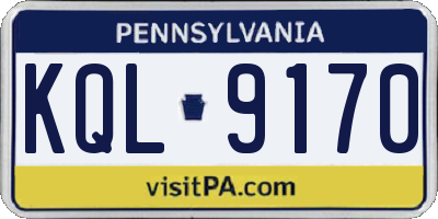 PA license plate KQL9170