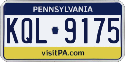 PA license plate KQL9175
