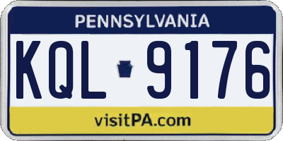 PA license plate KQL9176