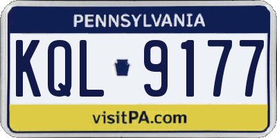 PA license plate KQL9177