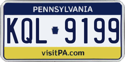 PA license plate KQL9199