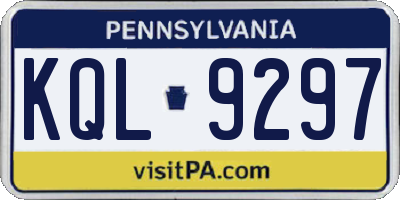 PA license plate KQL9297