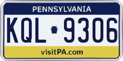 PA license plate KQL9306
