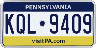 PA license plate KQL9409
