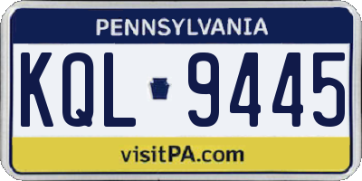 PA license plate KQL9445
