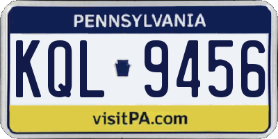 PA license plate KQL9456