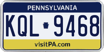 PA license plate KQL9468