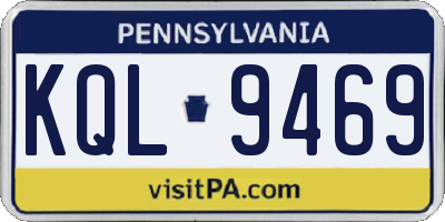 PA license plate KQL9469