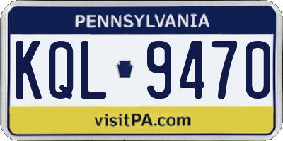 PA license plate KQL9470