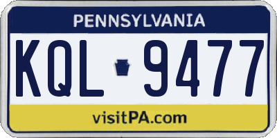 PA license plate KQL9477