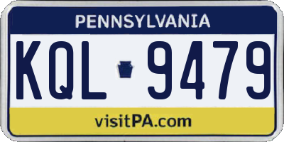 PA license plate KQL9479