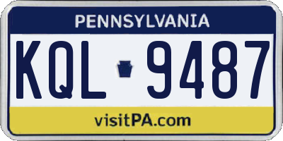 PA license plate KQL9487
