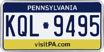 PA license plate KQL9495