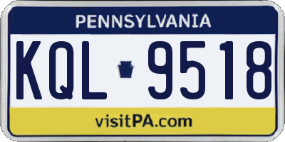 PA license plate KQL9518