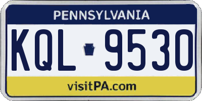 PA license plate KQL9530