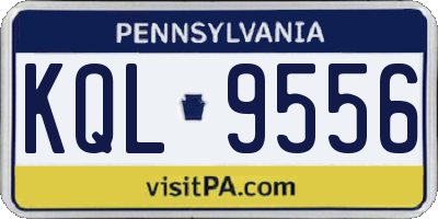 PA license plate KQL9556