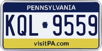 PA license plate KQL9559