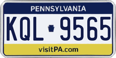 PA license plate KQL9565