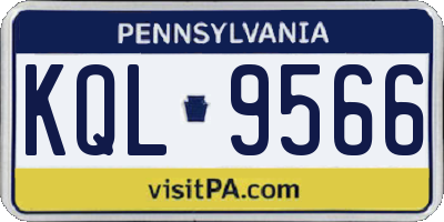 PA license plate KQL9566