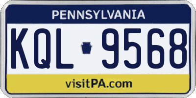 PA license plate KQL9568