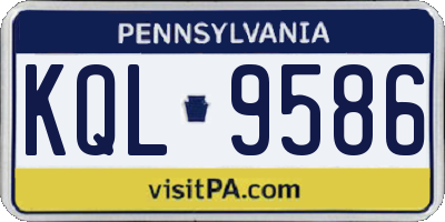 PA license plate KQL9586