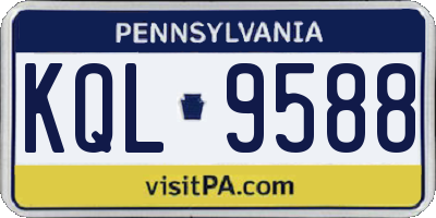PA license plate KQL9588