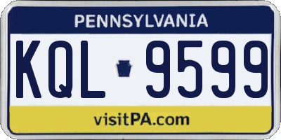PA license plate KQL9599