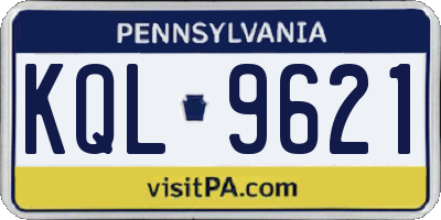 PA license plate KQL9621