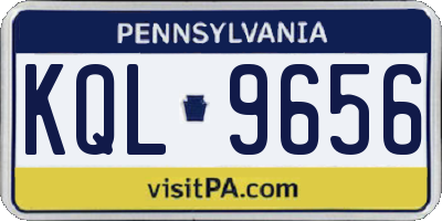 PA license plate KQL9656