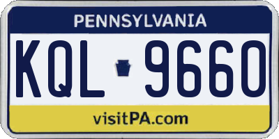 PA license plate KQL9660